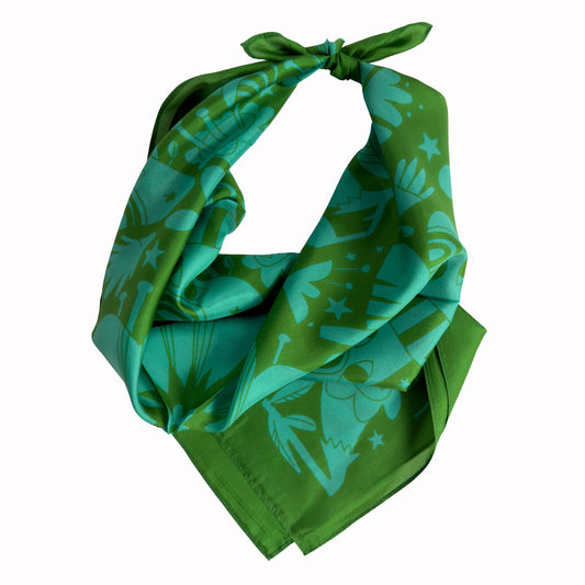 Night Pollinators Scarf | 100% Silk