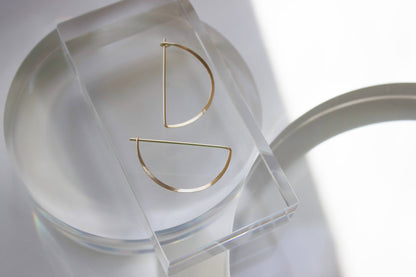 Crescent Earrings: Gold Filled