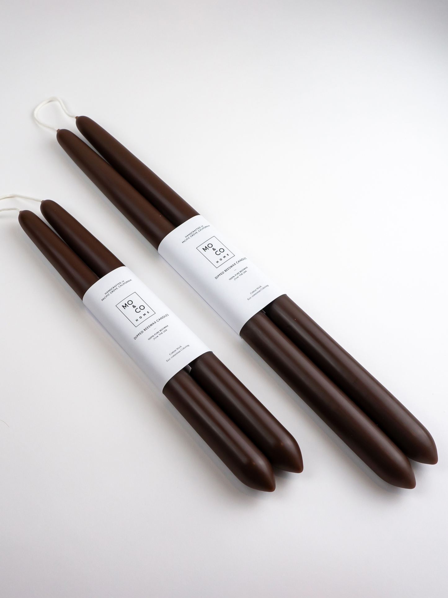 Chestnut | Dipped Beeswax Taper Candles | All Natural: 10 Inch