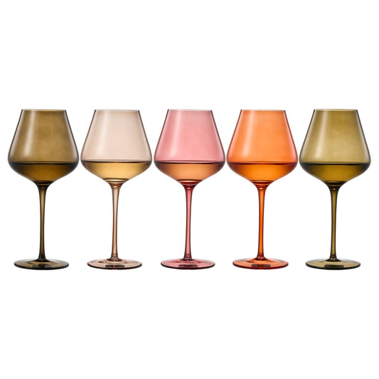 Autumn Colored Wine Glass