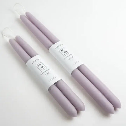 Pink Rose Beeswax Dipped Taper Candles