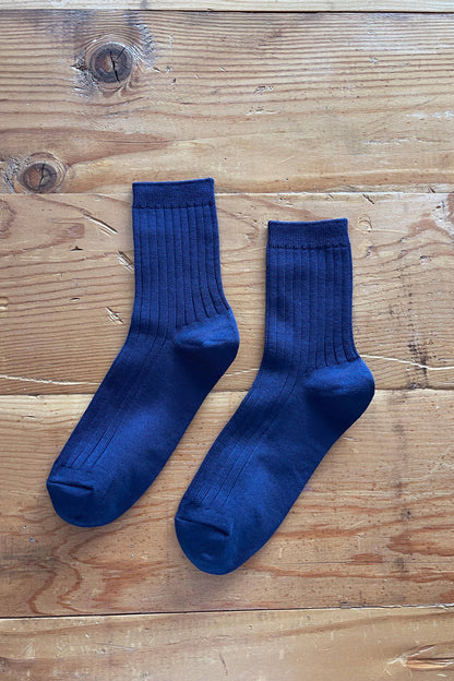 Her Socks - Mercerized Combed Cotton Rib: Peacock