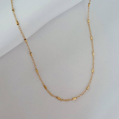 Jake Bar Cable Necklace Gold Filled: 16”
