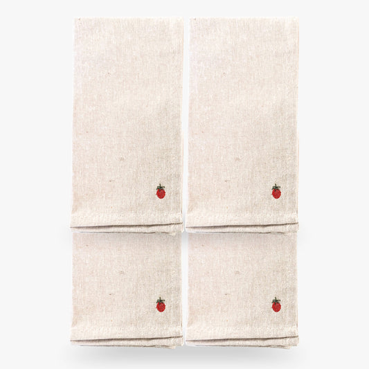 Tomato Embroidered Dinner Napkin Set