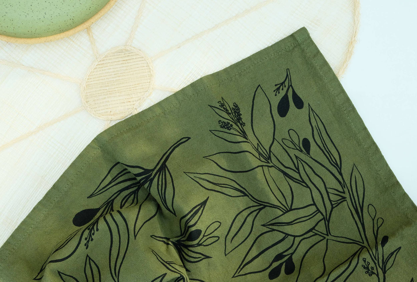 Olives Tea Linen Towel
