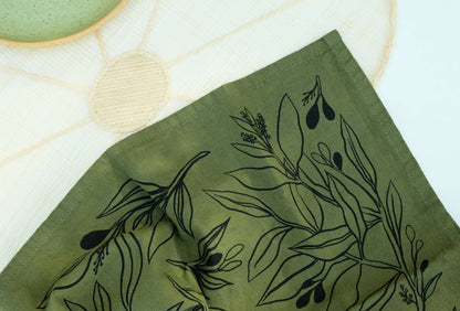 Olives Tea Linen Towel