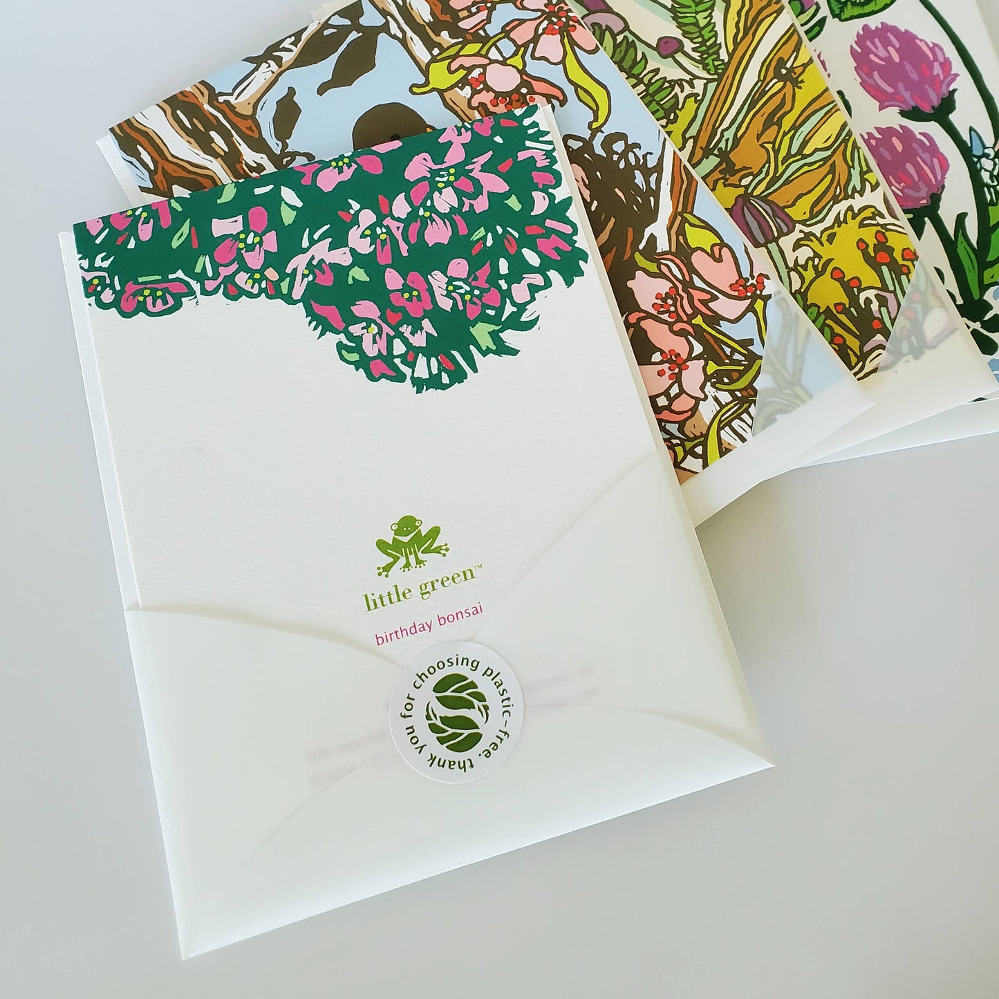 Pink Spring Cherry Blossom Blank Card