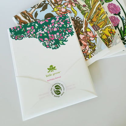 Red Floral Camellia Blank Greeting Card