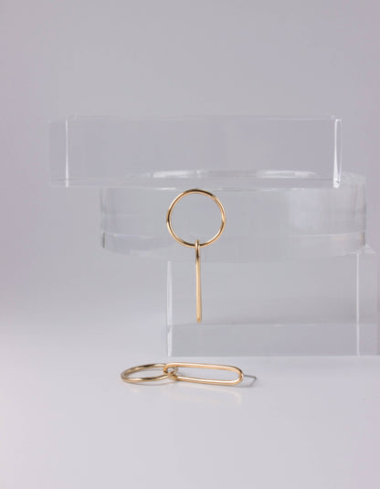 Mirror Link Earrings 14K Gold Fill