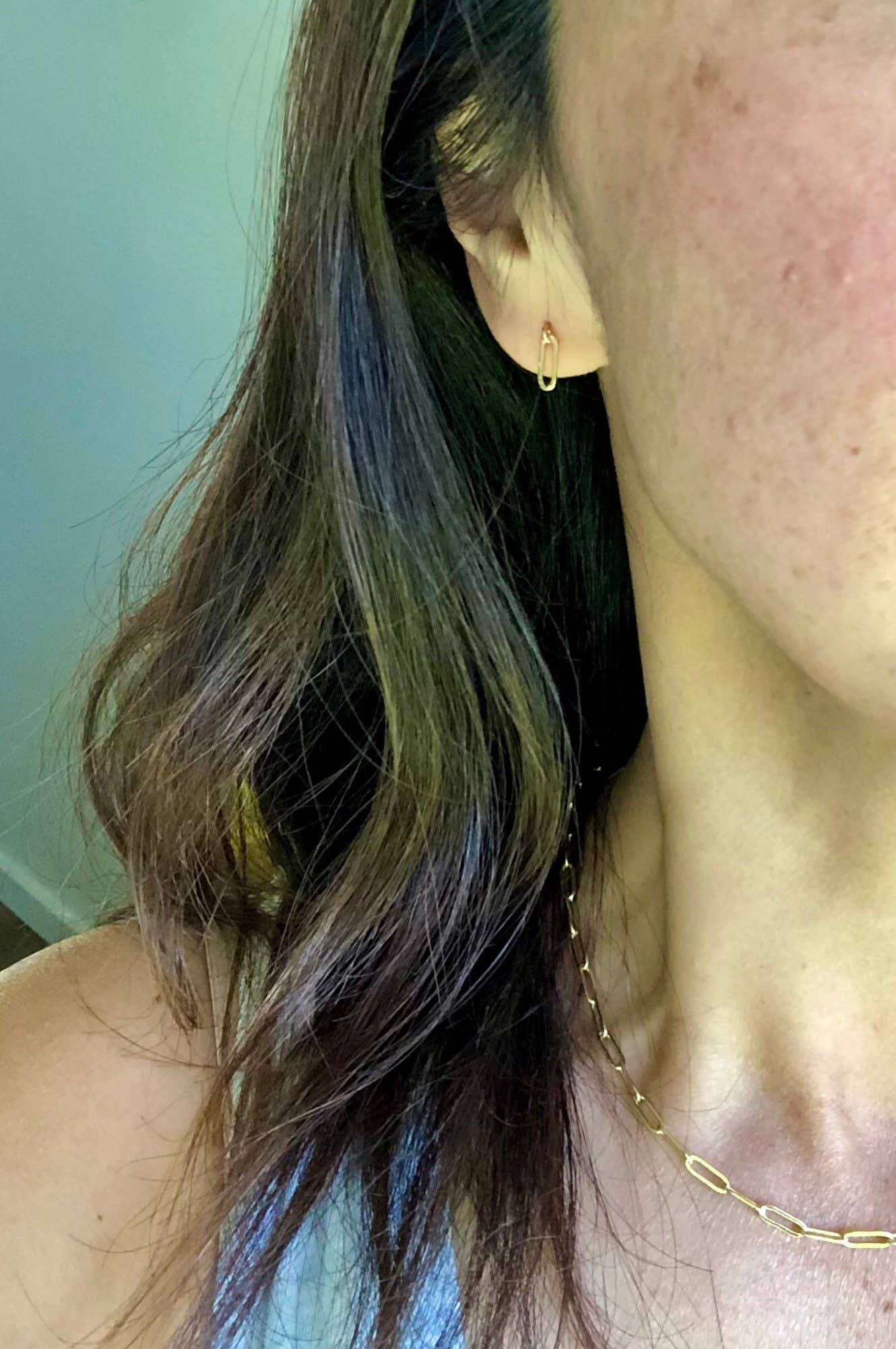 Open Circle Stud Earrings