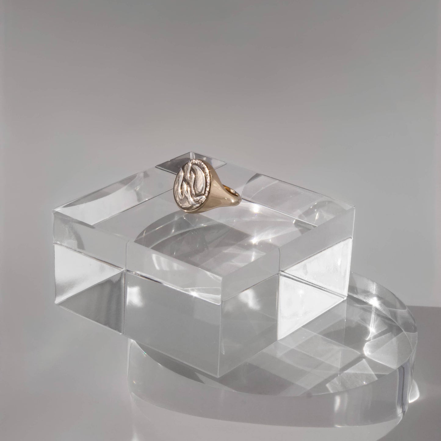 Silver Lining Circle Signet Ring
