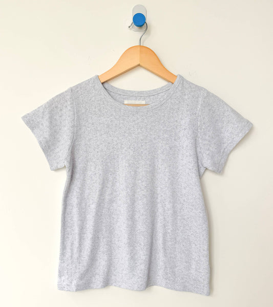 Icy Grey Pointelle T Shirt