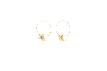 Porcelain Pinched Bead Hoops - Small