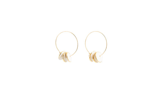 Porcelain Pinched Bead Hoops - Small