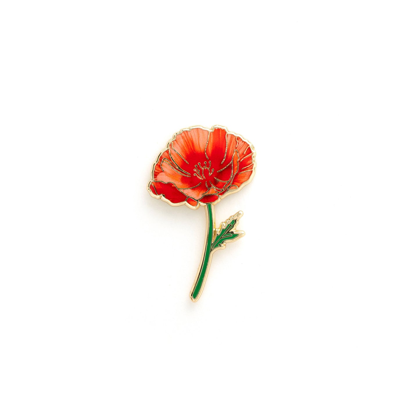 California Red Poppy Pin