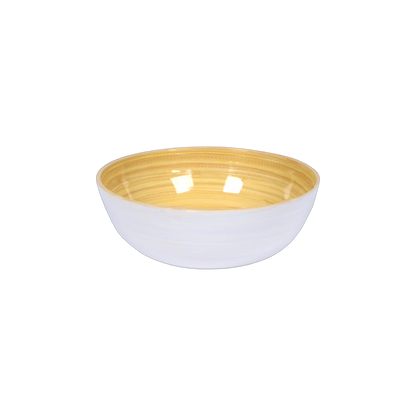 Bamboo Salad Bowl: White