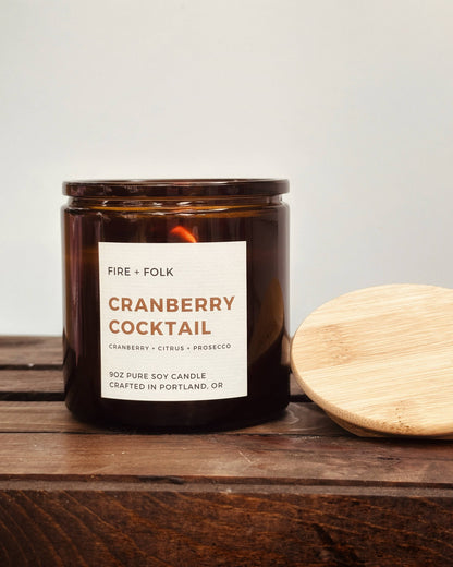 Cranberry Cocktail | 9oz Wood Wick Soy Candle