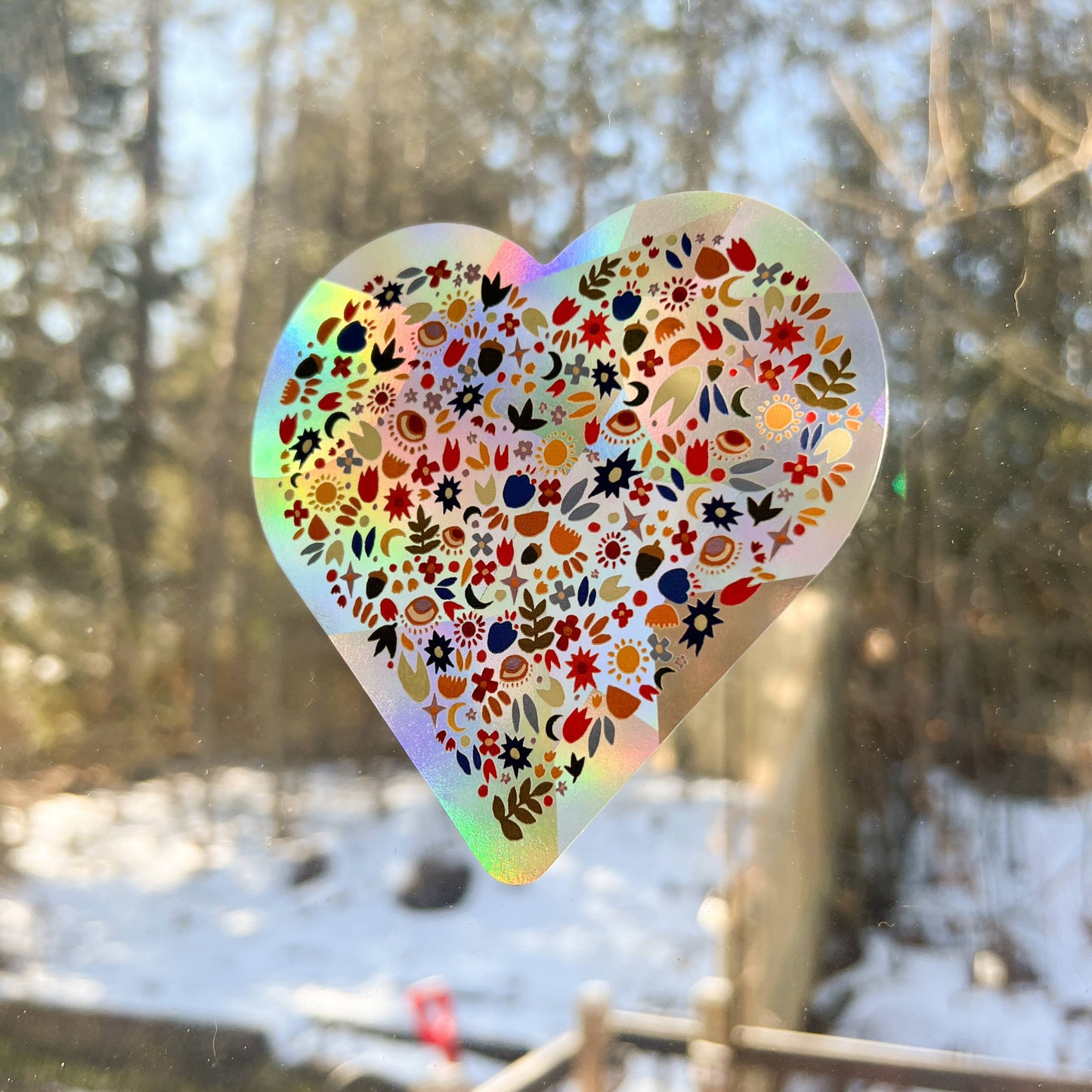 Sun Catcher Decal Heart