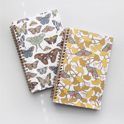 Root & Branch Paper Co. - Ginkgo + Tiger Moth Spiral Bound Notebook: Lined