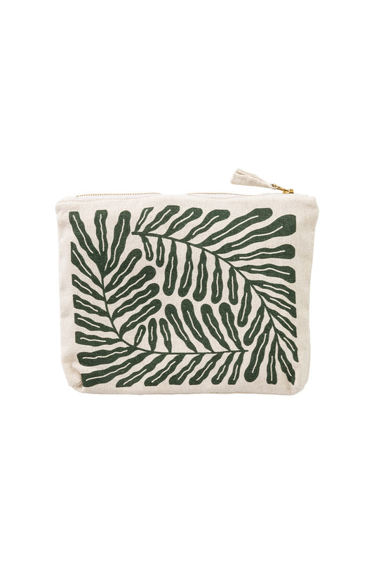 Abstract Leaves Zipper Pouch