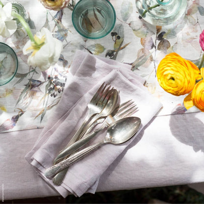 Lavender Fog Linen Napkins Set of 2: 16"x16"