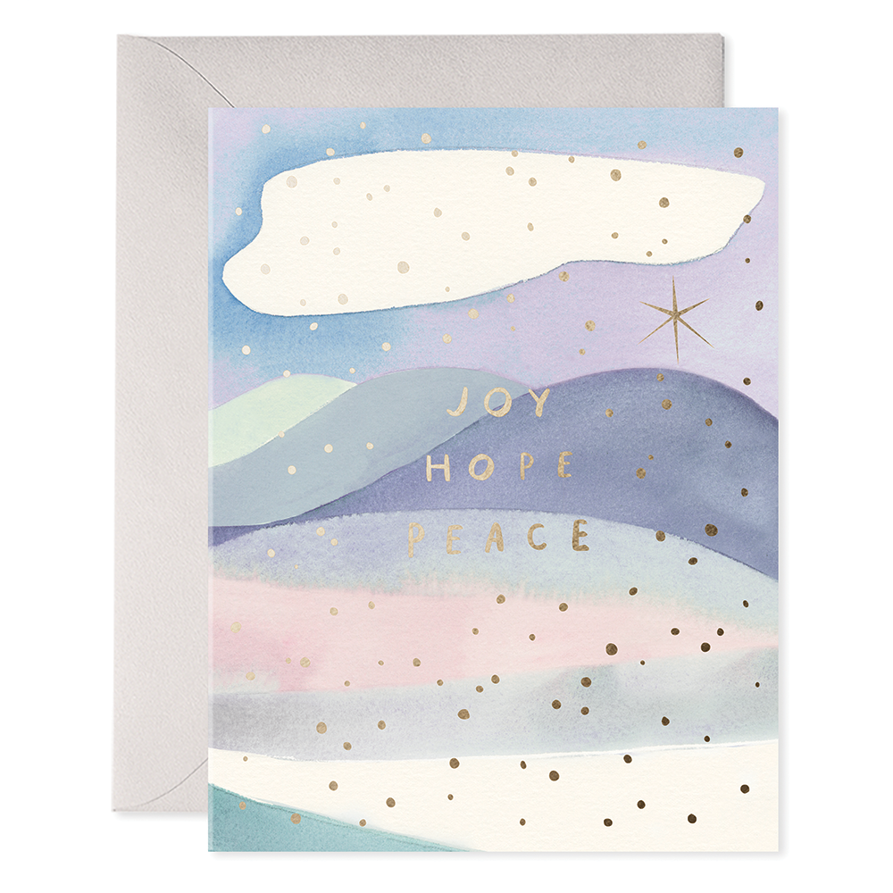 E. Frances Paper - Joy Hope Peace | Holiday Card
