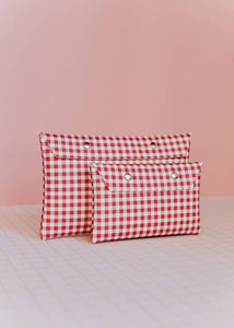 Red Gingham Pouch Large