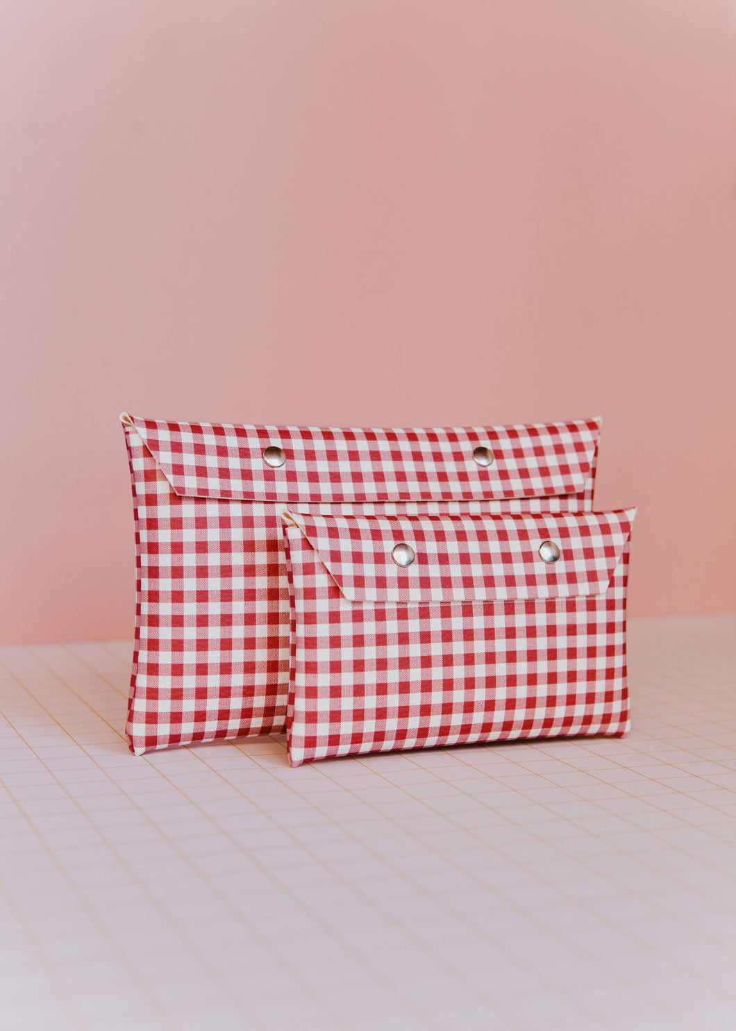 Red Gingham Pouch Large