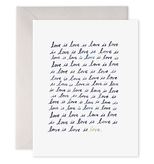 E. Frances Paper - Love Is Love | Wedding Pride Card