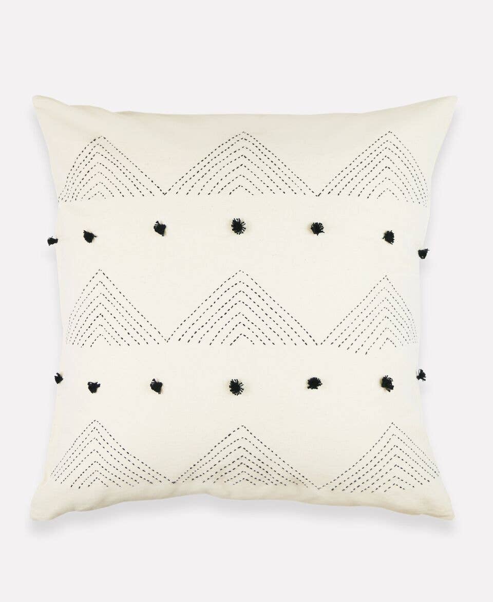 Triangle Stitch Throw Pillow Indida