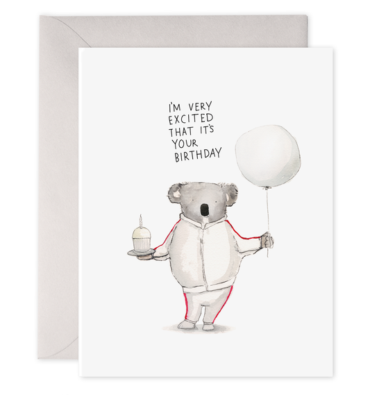 E. Frances Paper - Koala Excitement | Birthday Greeting Card: 4.25 X 5.5 INCHES