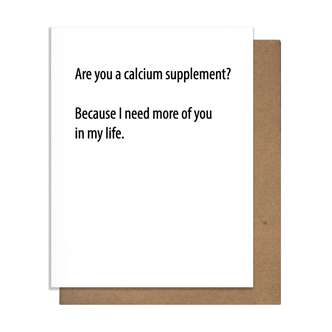 Calcium Supplement Love Card