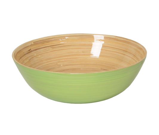 Sage Large Shallow Bamboo Bowl