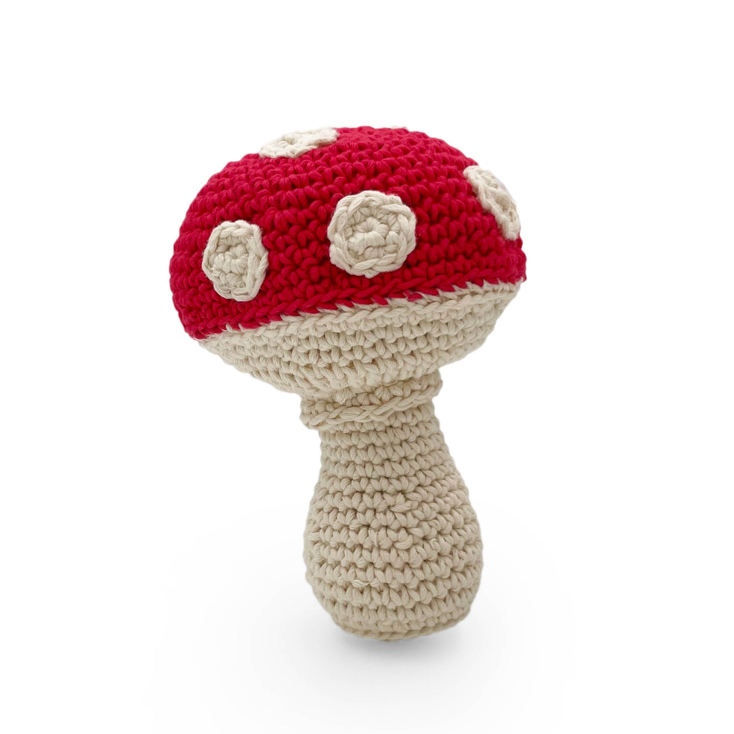 Mushroom Rattle 100% organic cotton