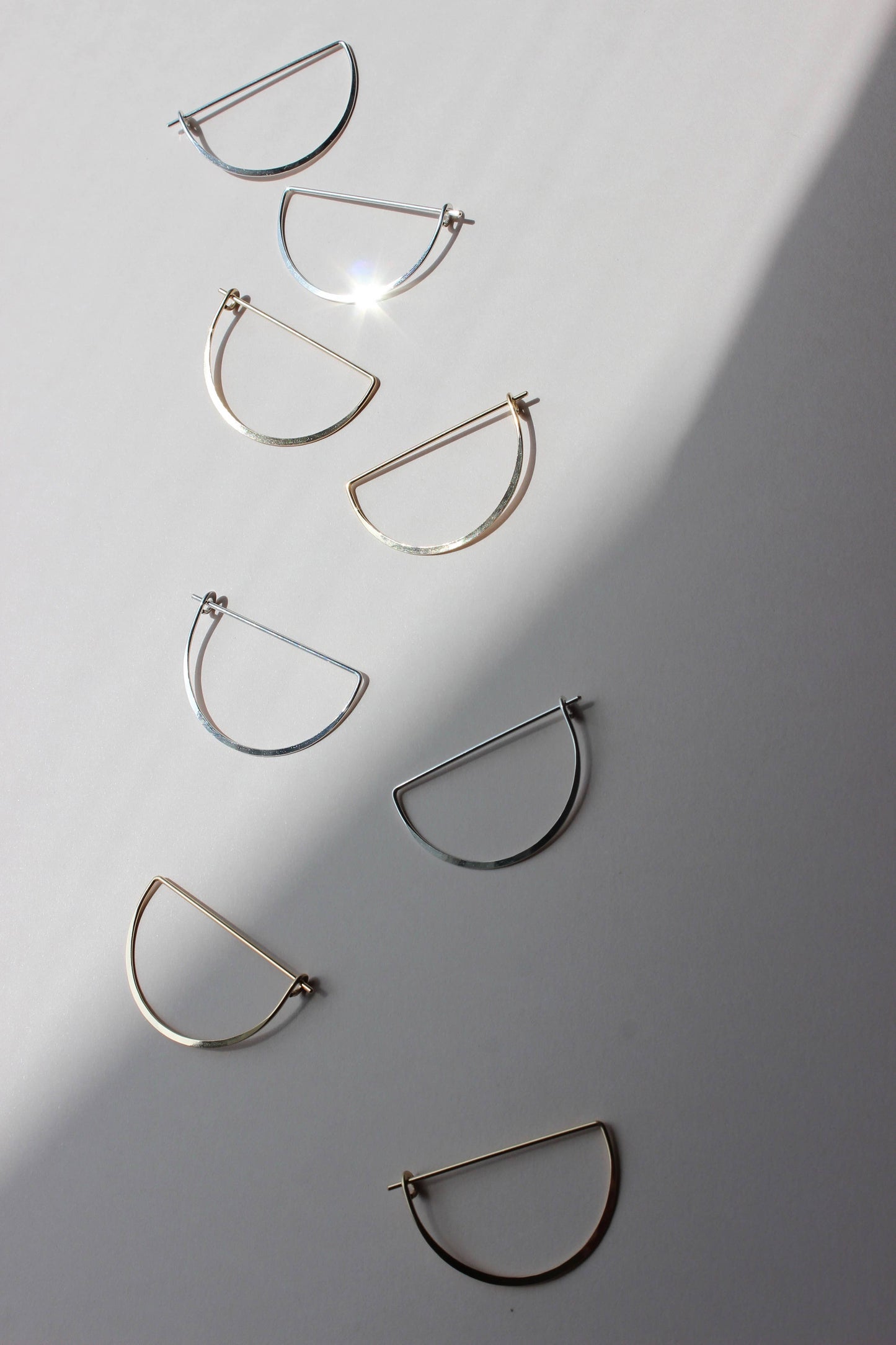 Crescent Earrings: Gold Filled