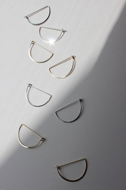 Crescent Earrings: Gold Filled