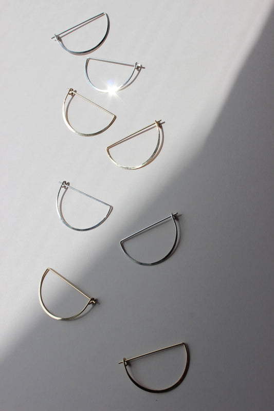 Crescent Earrings: Gold Filled