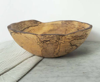 10" SPALTED MAPLE OVAL BOWL