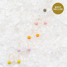 Load image into Gallery viewer, Leaf Green Dainty Dot Earrings
