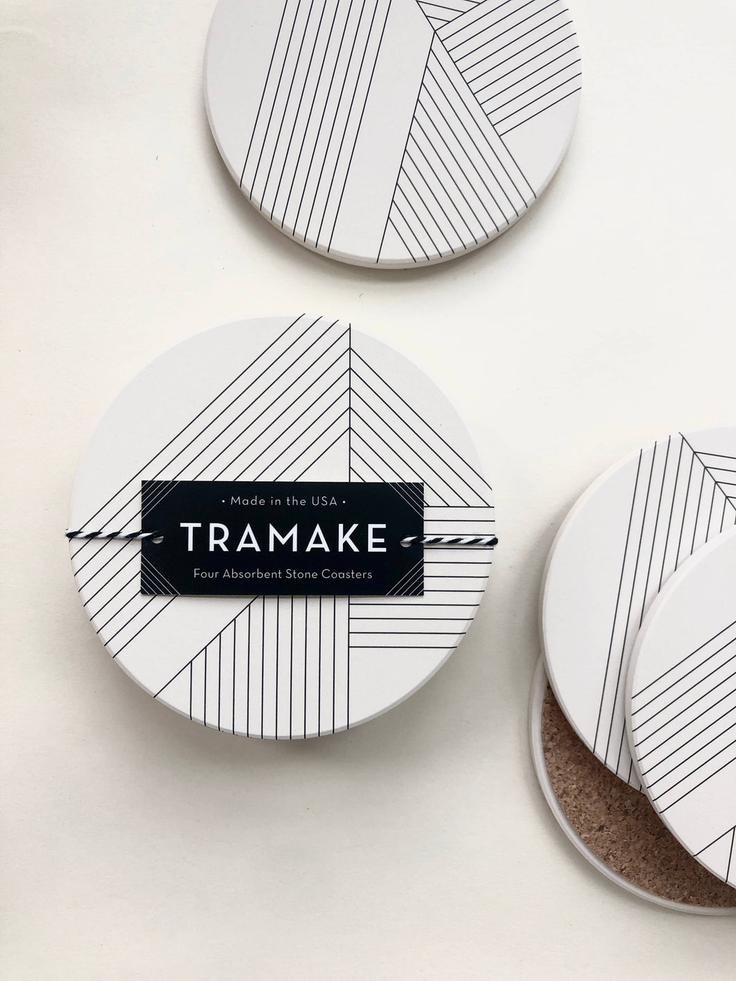 DECO Absorbent Stone Coasters set of 4