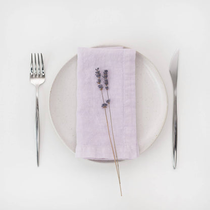 Lavender Fog Linen Napkins Set of 2: 16"x16"