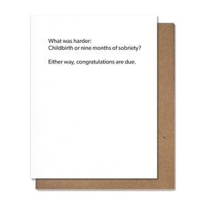 Pretty Alright Goods - Nine Months - Baby Card