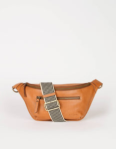 Leather Bag Drew Bum Bag - Wild Oak Soft Grain (two straps)