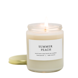 Summer Peach Modern Soy Candle