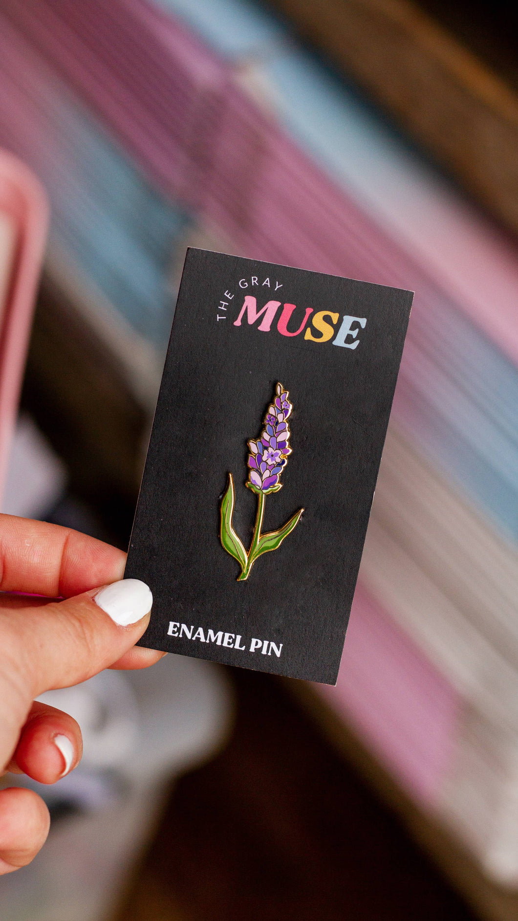 Lavender Enamel Pin