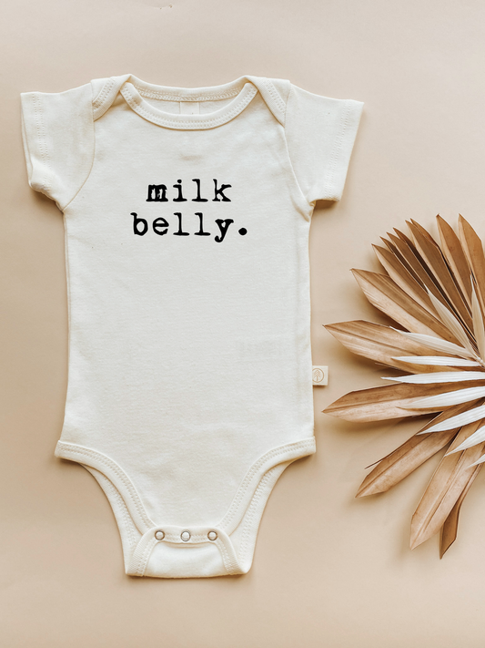 Milk Belly Organic Cotton Onesie | Short Sleeve: 3-6m