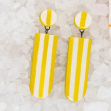 Load image into Gallery viewer, Citrine Stripe High Tide Earrings
