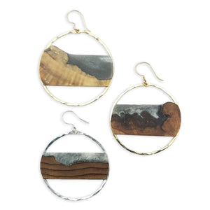 Basin Driftwood Hoop Earrings