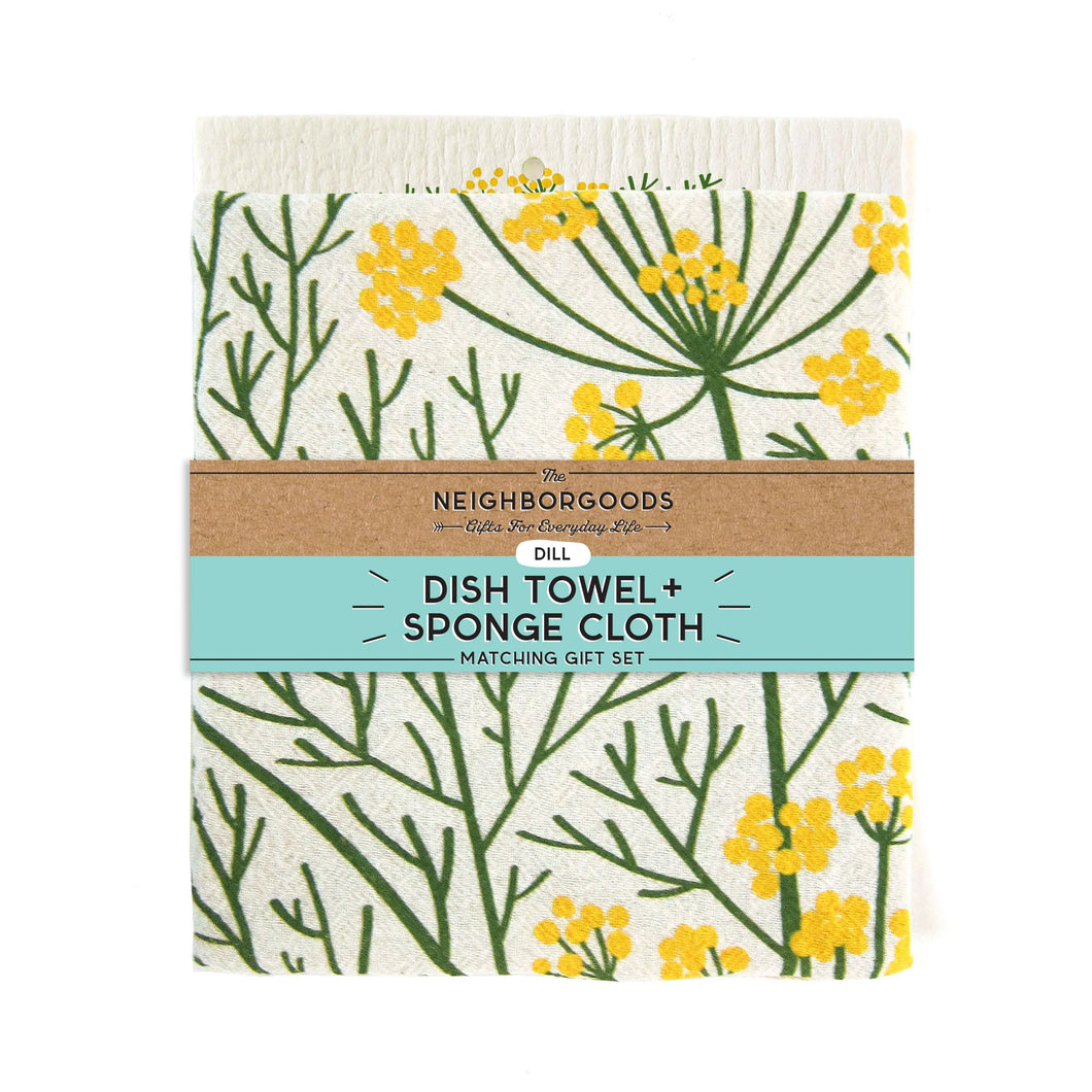 Dill Dish Towel & Sponge Cloth