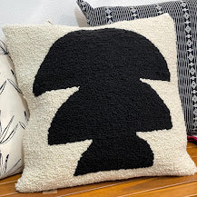 Black Mushroom Arc Pillow